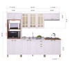 Cozinha Completa Firenze 14 Portas 2 Gavetas com Vidro 6171.133 Branca - Indekes