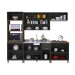 Cozinha Completa Firenze 14 Portas 2 Gavetas com Vidro 6171.133 Chumbo - Indekes