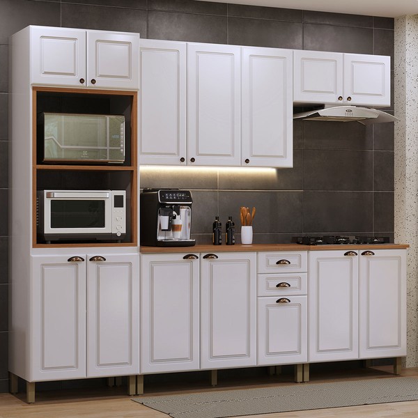 Cozinha Completa Firenze 14 Portas 2 Gavetas 6171.134 Branco - Indekes