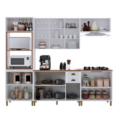 Cozinha Completa Firenze 14 Portas 2 Gavetas 6171.134 Branco - Indekes