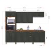 Cozinha Completa Firenze 14 Portas 2 Gavetas 6171.134 Chumbo - Indekes
