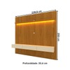 Painel para TV Até 85 Polegadas Nobre 3 Gavetas Ripado 100% Mdf Naturale/Off White - Gelius