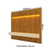 Painel para TV Até 85 Polegadas Nobre 3 Gavetas Ripado 100% Mdf Naturale/Off White - Gelius