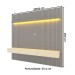 Painel para TV Até 85 Polegadas Nobre 3 Gavetas Ripado 100% Mdf Cinza/Off White - Gelius