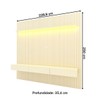 Painel para TV Até 85 Polegadas Nobre 3 Gavetas Ripado 100% Mdf Off White - Gelius