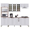 Cozinha Completa Firenze 14 Portas 2 Gavetas com Vidro 6171.135 Branco - Indekes