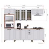 Cozinha Completa Firenze 14 Portas 2 Gavetas com Vidro 6171.135 Branco - Indekes