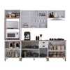 Cozinha Completa Firenze 14 Portas 2 Gavetas com Vidro 6171.135 Branco - Indekes