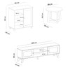 Sala de Estar Completa para TV Até 75 Polegadas Charlotte 3 Portas Cinamomo/Off White  - Artely Móveis