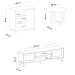 Sala de Estar Completa para TV Até 75 Polegadas Charlotte 3 Portas Cinamomo/Off White  - Artely Móveis