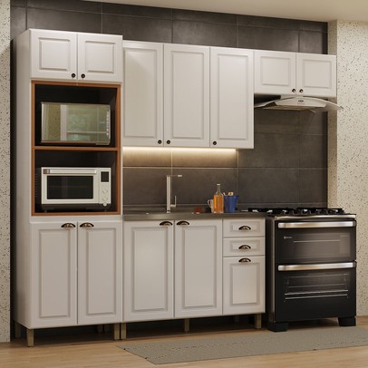 Cozinha Completa Firenze 12 Portas 2 Gavetas 6171.131 Branco - Indekes