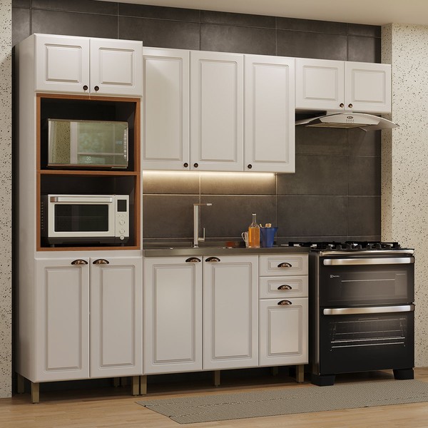 Cozinha Completa Firenze 12 Portas 2 Gavetas 6171.131 Branco - Indekes