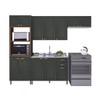 Cozinha Completa Firenze 12 Portas 2 Gavetas 6171.131 Chumbo - Indekes