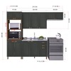 Cozinha Completa Firenze 12 Portas 2 Gavetas 6171.131 Chumbo - Indekes