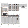 Cozinha Completa Firenze 12 Portas 2 Gavetas com Vidro 6171.132 Branco - Indekes