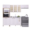 Cozinha Completa Firenze 12 Portas 2 Gavetas com Vidro 6171.132 Branco - Indekes