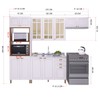 Cozinha Completa Firenze 12 Portas 2 Gavetas com Vidro 6171.132 Branco - Indekes