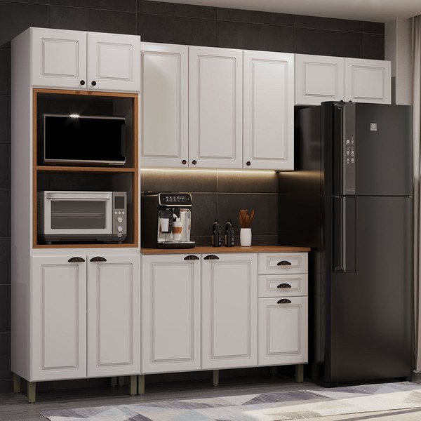 Cozinha Completa Firenze 12 Portas 2 Gavetas 6171.130 Branco - Indekes