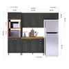 Cozinha Completa Firenze 12 Portas 2 Gavetas 6171.130 Chumbo - Indekes