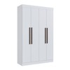 Guarda-Roupa Solteiro Orlando 4 Portas 2 Gavetas Branco - Doripel