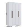 Guarda-Roupa Solteiro Orlando 4 Portas 2 Gavetas Branco - Doripel