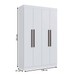 Guarda-Roupa Solteiro Orlando 4 Portas 2 Gavetas Branco - Doripel