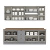Cozinha Compacta Americana 11 Portas 3 Gavetas 100% Mdf Cinza - Henn
