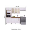Cozinha Completa Firenze 12 Portas 2 Gavetas com Vidro 6171.103 Branco - Indékes