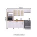 Cozinha Completa Firenze 12 Portas 2 Gavetas com Vidro 6171.103 Branco - Indékes