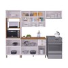 Cozinha Completa Firenze 12 Portas 2 Gavetas com Vidro 6171.103 Branco - Indékes