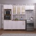 Cozinha Completa Firenze 12 Portas 2 Gavetas com Vidro 6171.103 Branco - Indékes