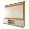 Estante para TV Até 75 Polegadas Cine 2 Portas com Led Nature/Off White - Panorama Móveis