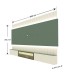 Painel para TV 85 Polegadas Soberano 3 Portas 100% Mdf com Led Off White/Verde - Gelius