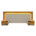 Cabeceira Extensível Innova 2 Gavetas com Led 100% Mdf Naturale/Off White - Gelius
