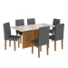 Mesa Jantar 6 Lugares Miami Freijo/Off White/Grafite - Indekes