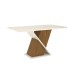 Mesa de Madeira Epic com Vidro Sc27 Nature/Off White - Henn