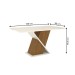 Mesa de Madeira Epic com Vidro Sc27 Nature/Off White - Henn