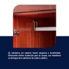 Guarda-Roupa Casal Piauí 4 Portas 2 Gavetas 1 Prateleira com Espelho Clean Madeira Maciça Mel - Rodmóveis