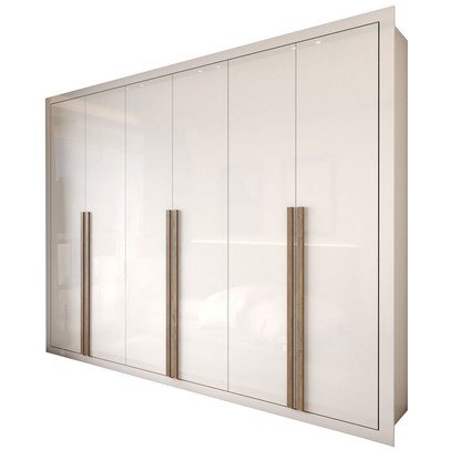 Guarda-Roupa Casal Severo 6 Portas 6 Gavetas Branco - Panorama Móveis