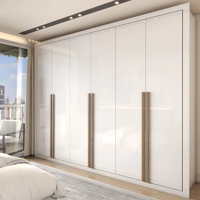 Guarda-Roupa Casal Severo 6 Portas 6 Gavetas Branco - Panorama Móveis