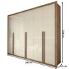 Guarda-Roupa Casal Severo 6 Portas 6 Gavetas Ipê/Off White - Panorama Móveis