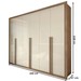 Guarda-Roupa Casal Severo 6 Portas 6 Gavetas Ipê/Off White - Panorama Móveis