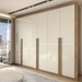 Guarda-Roupa Casal Severo 6 Portas 6 Gavetas Ipê/Off White - Panorama Móveis