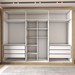 Guarda-Roupa Casal Severo 6 Portas 6 Gavetas Capuccino/Branco - Panorama Móveis
