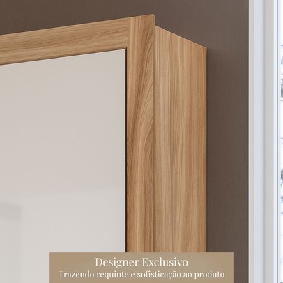 Guarda-Roupa Casal Severo 6 Portas 6 Gavetas Capuccino/Branco - Panorama Móveis