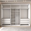 Guarda-Roupa Casal Severo 6 Portas 6 Gavetas com Espelho Branco - Panorama Móveis