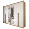 Guarda-Roupa Casal Severo 6 Portas 6 Gavetas com Espelho Capuccino/Branco - Panorama Móveis