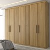 Guarda-Roupa Casal Brooklyn 7 Portas 2 Gavetas Marrocos/Marrocos Ripado - Panorama Móveis