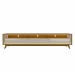 Rack para TV Até 85 Polegadas Requinte 3 Gavetas 100% Mdf com Pés e Led Naturale/Off White - Gelius