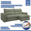 Sofá Retrátil e Reclinável Martinho 230cm Boucle Verde - Celflex
